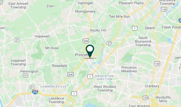 Map of Princeton New Jersey office location